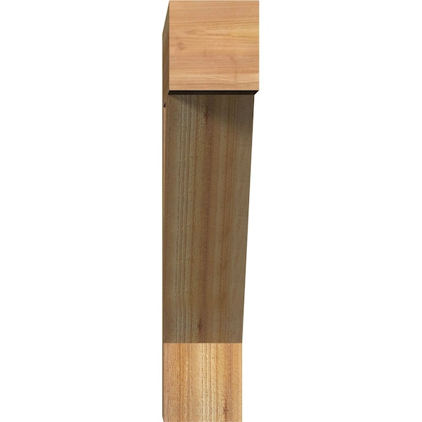 Traditional Block Rough Sawn Bracket, Western Red Cedar, 6W X 30D X 30H